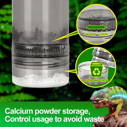 Reptile feeding tool with transparent body