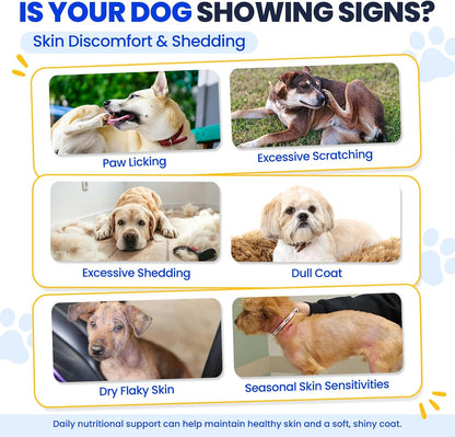 Allyeah chicken flavored dog fish oil chews nutritional benefits label
