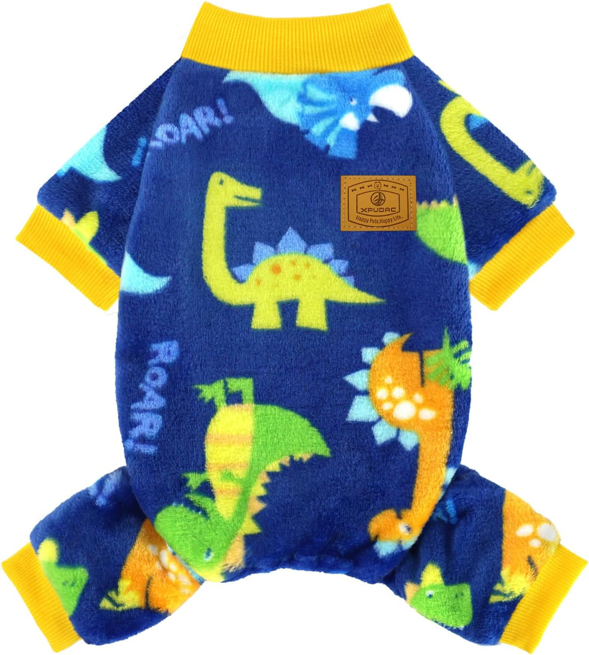 XPUDAC Dog Pajamas fleece winter sweater front view