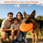 Pasking dog flying disc showing rubber texture