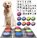 Acools Dog Buttons for Communication, 6 Pcs Dog Talking Button Set, 30s Voice Recordable Pet Training Buzzer, Speaking Buttons for Cats & Dogs with Waterproof Dog Activity Mat and 24 Scene Stickers - Image 12