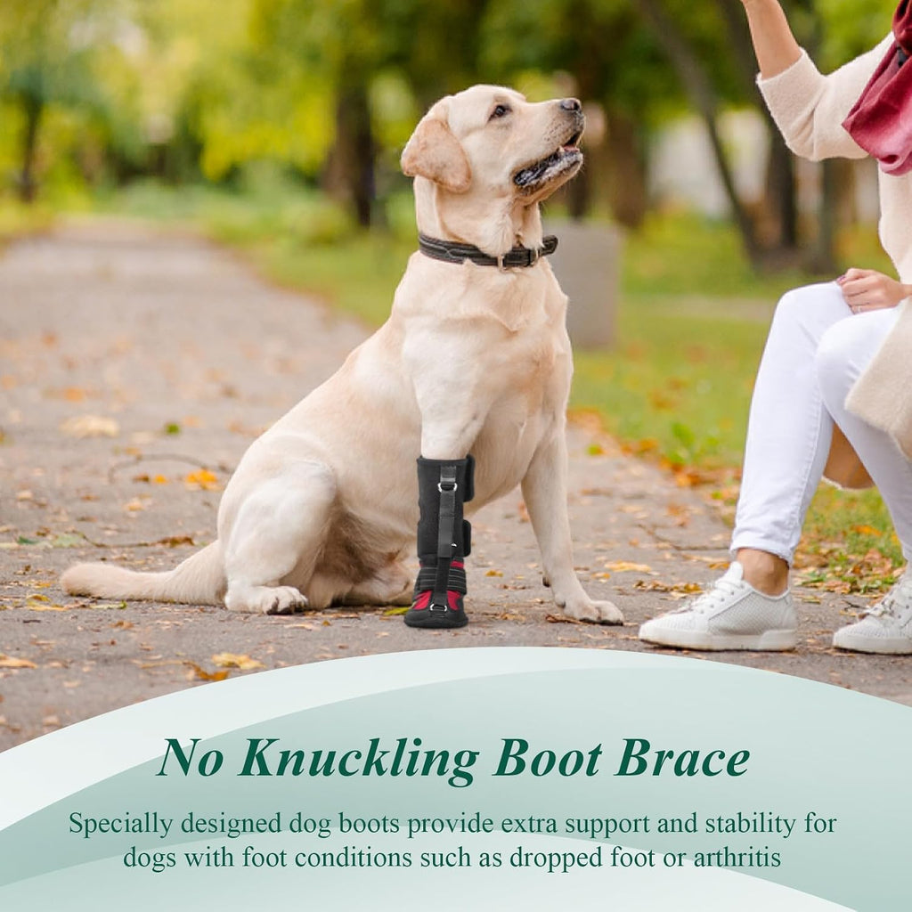 Haggemi corrective dog shoe showing adjustable strap system