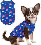 Ruirichfun American Flag Dog Shirt front view small pet clothing