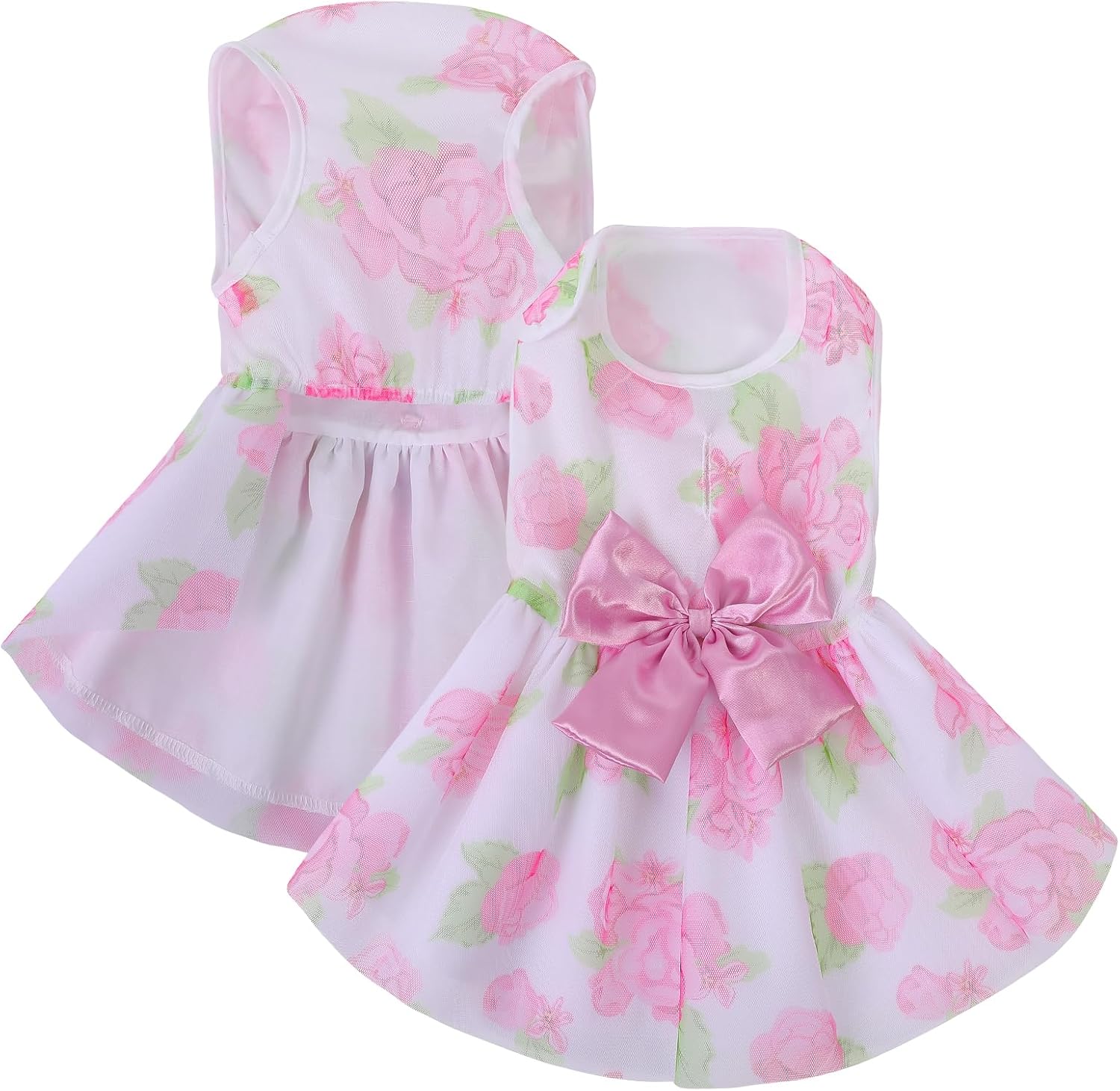 ASENKU Dog Dress Pet Wedding Dress Princess Lace Puppy Birthday Party Outfit Formal Apparel Girl for Small Medium Dogs Cats (Small, Navy Star) - Image 12