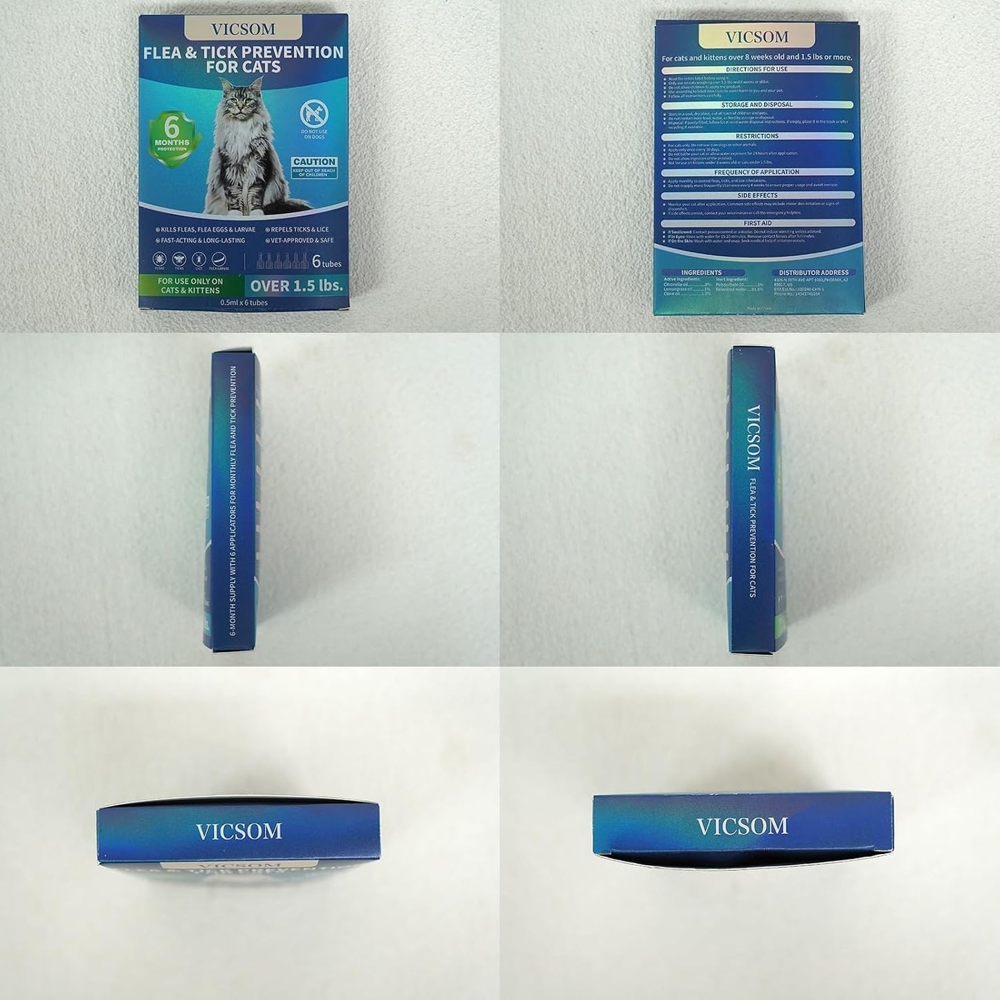 VICSOM fast acting topical solution for cats eight weeks and older