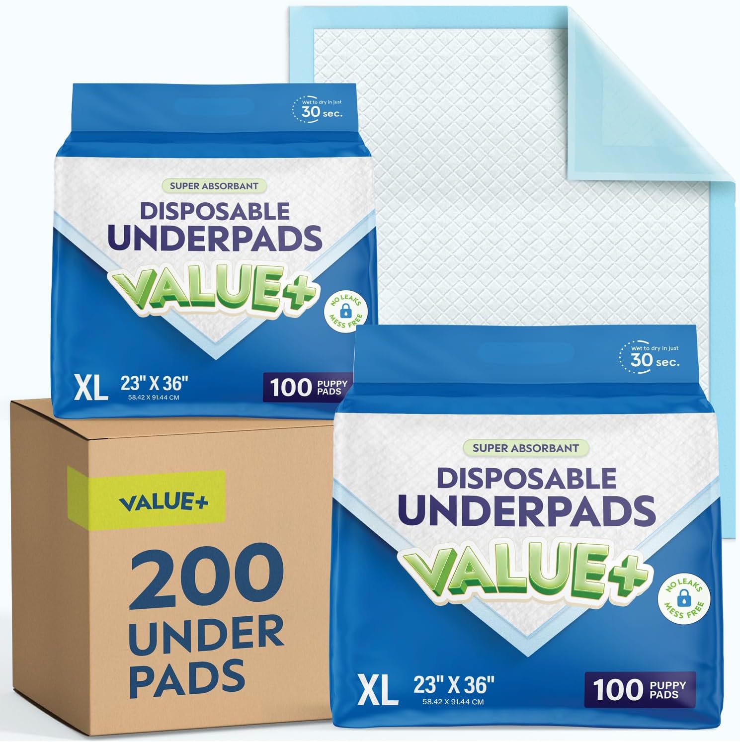 A World Of Deals Chucks Disposable Underpads 200 pack box front view