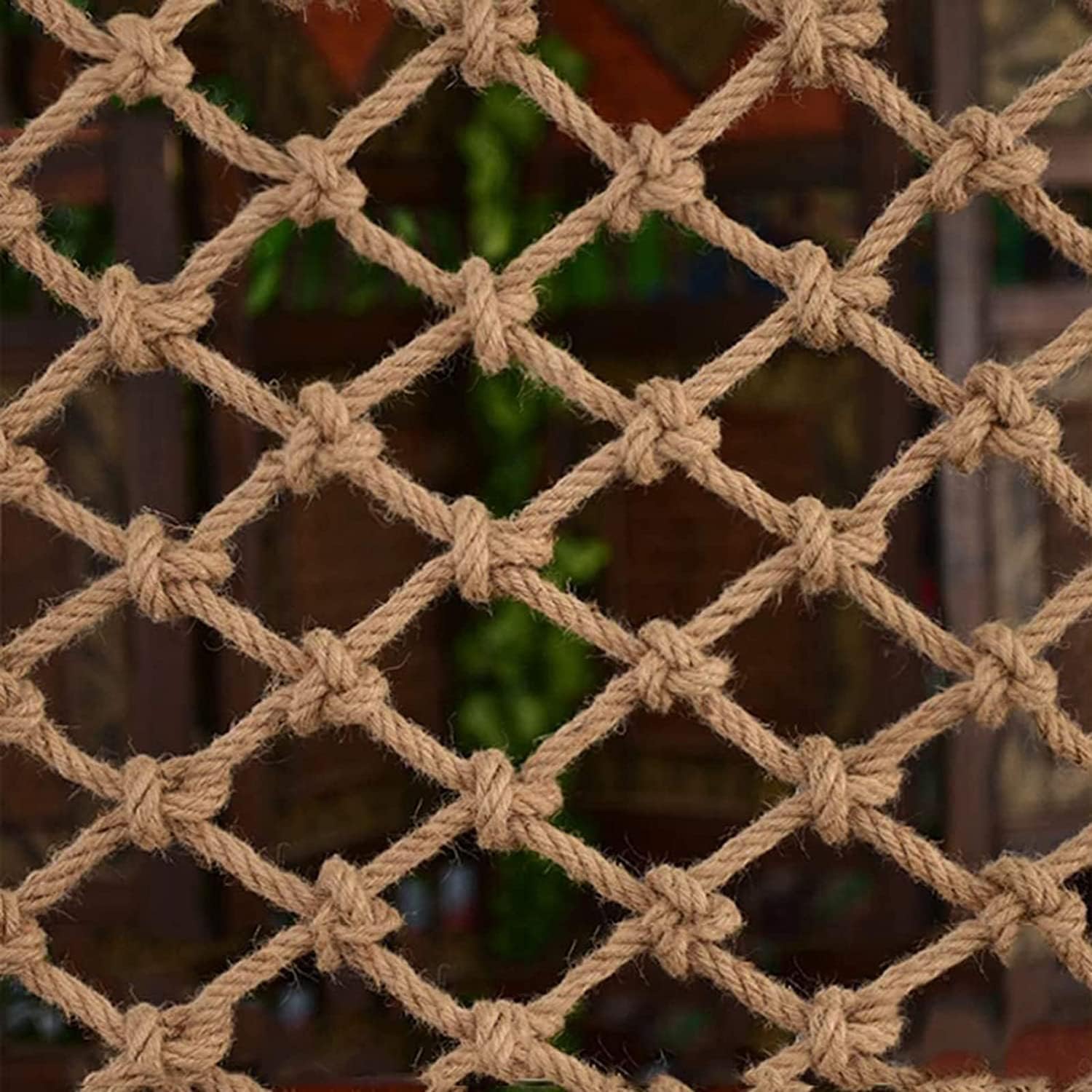Decorative wall partition using LGLFDJ hemp rope netting