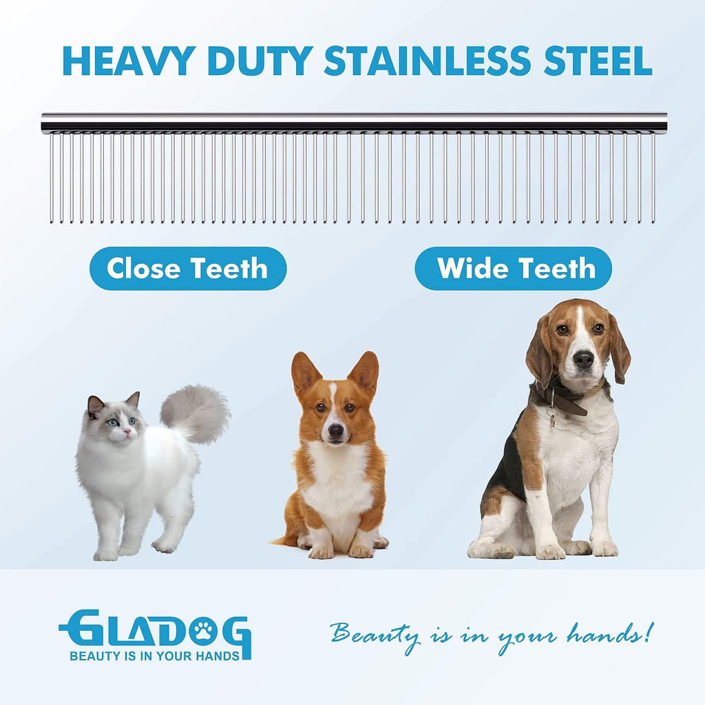 Detailed view of the rounded safety tips on the gladog pet trimming scissors.