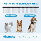 Detailed view of the rounded safety tips on the gladog pet trimming scissors.