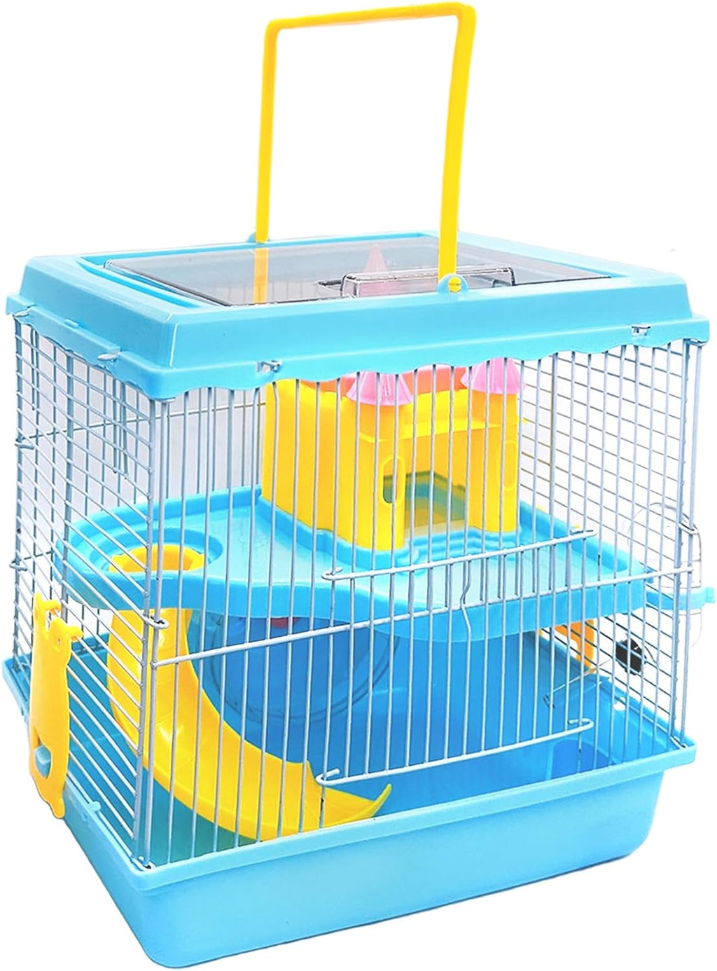 Tfwadmx Hamster Carrier, Dwarf Hamster Travel Cage, Portable Cages with Water Bottle, Gerbil Travel Carry Case Outdoor Vacation House for Small Mice(Pink,10.6"x8"x11.4") - Image 8