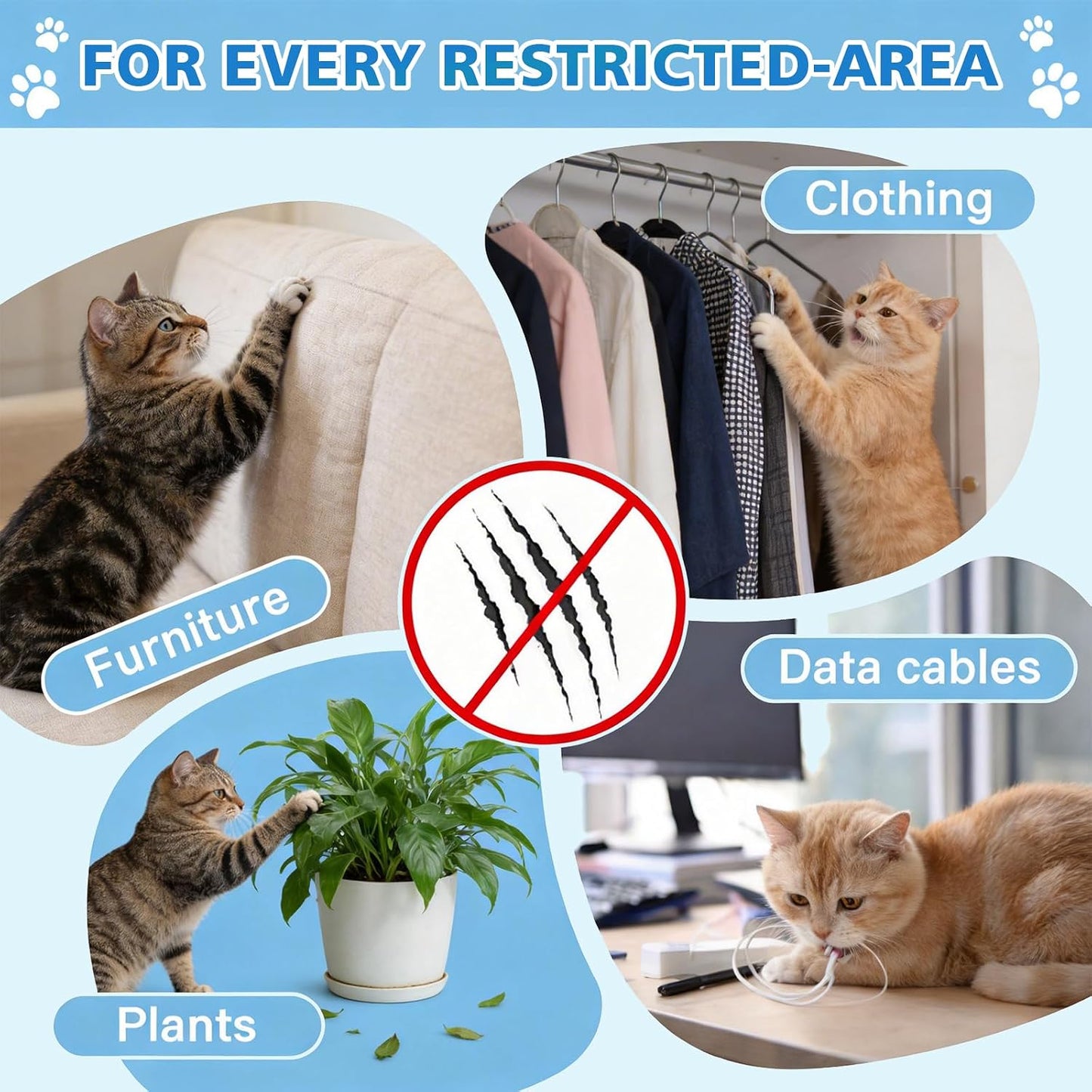 Cat scratching deterrent spray label details