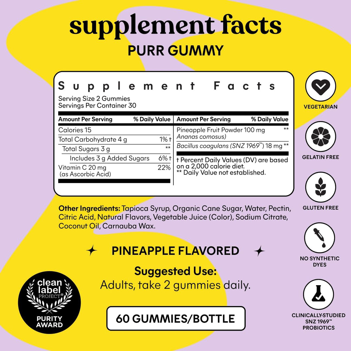 Lemme Purr Vaginal Probiotic Gummies for Women, 30-Day Supply - Image 6