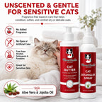 Premium imported cat detangling spray and leave in lotion set