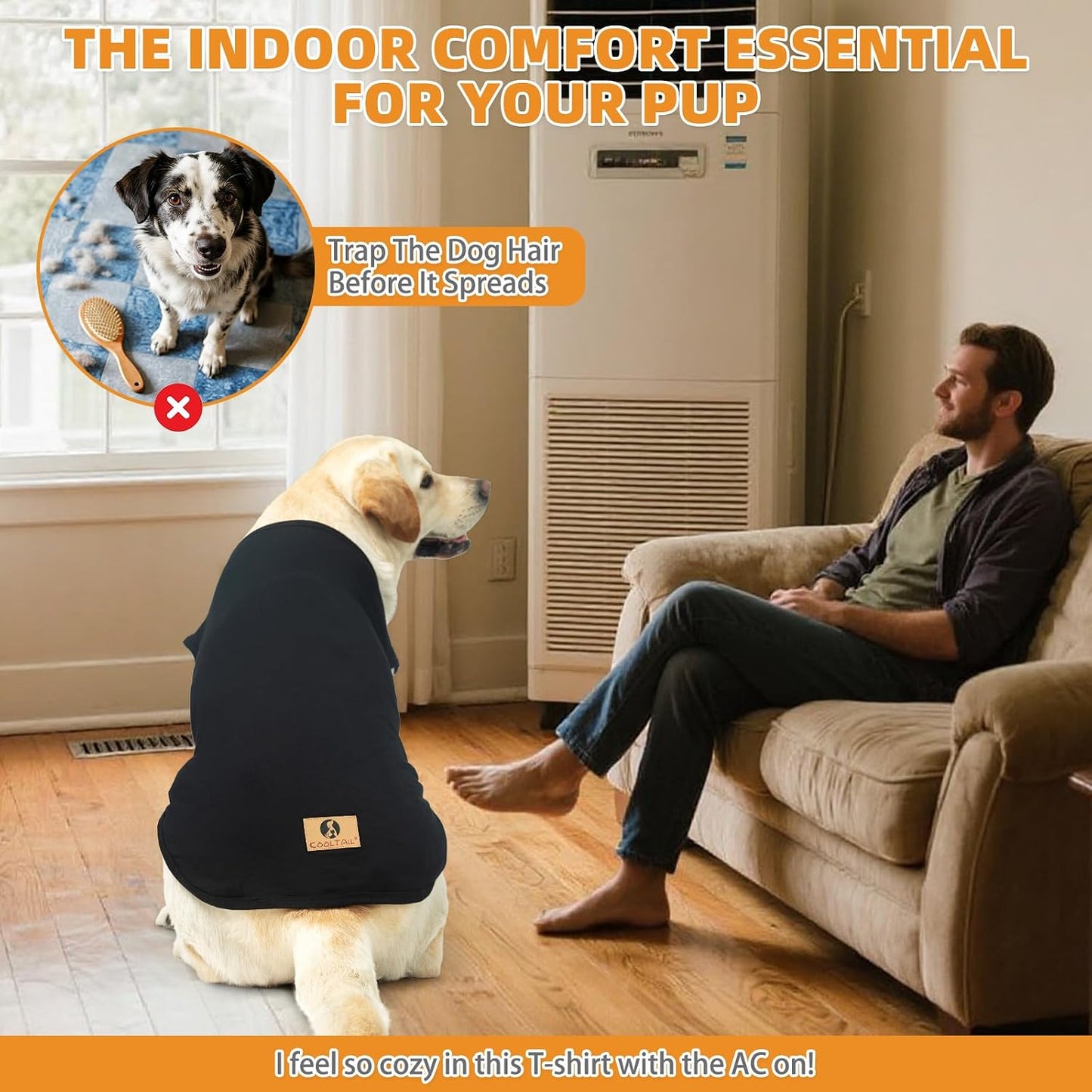 Kooltail sleeveless pet apparel for Labrador