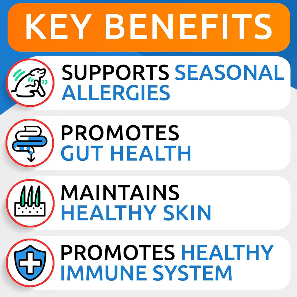 Bark&Spark anti itch dog supplement chews for seasonal allergy relief back label info