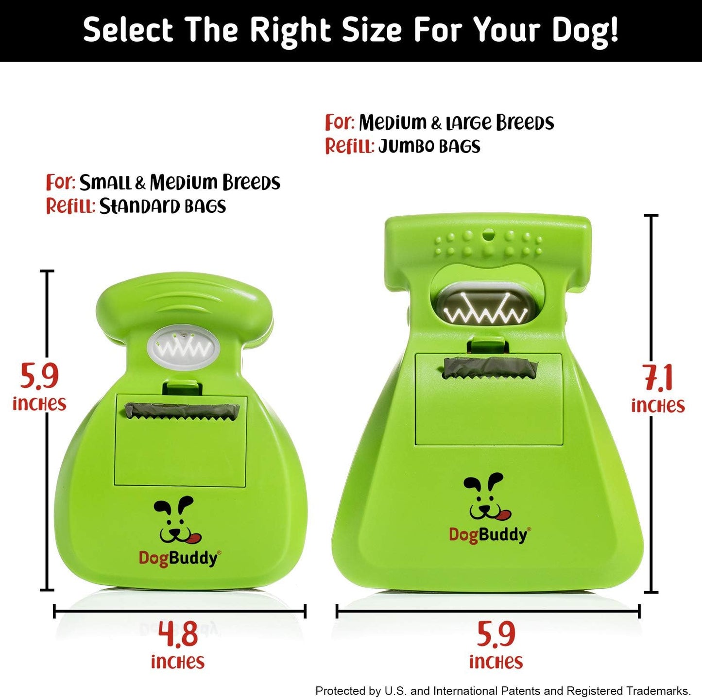 DogBuddy sanitary pet waste removal tool with built in bag dispenser