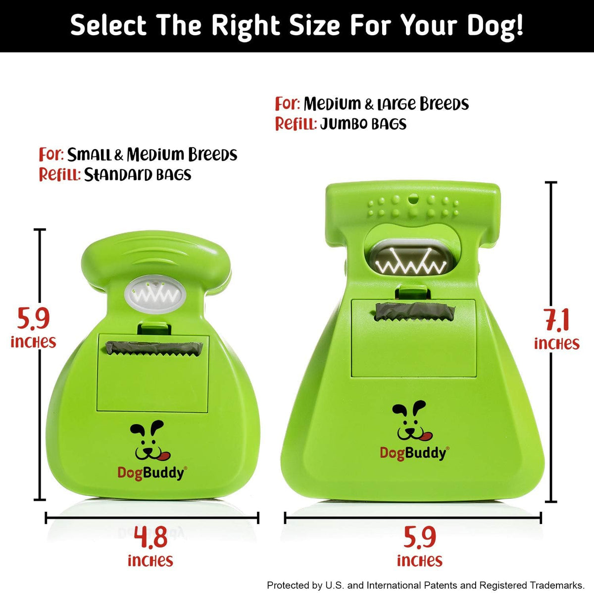 DogBuddy sanitary pet waste removal tool with built in bag dispenser