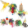 Bird Shredding Foraging Toys Parakeet Toy Chewing Hanging Toy Shredded Paper Bird Cage Accessories Bird Rope Perch for Conure Cockatiel Budgies Lovebird Parrotlet - Image 1