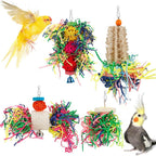 Bird Shredding Foraging Toys Parakeet Toy Chewing Hanging Toy Shredded Paper Bird Cage Accessories Bird Rope Perch for Conure Cockatiel Budgies Lovebird Parrotlet - Image 1