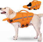 Dog Life Jacket Dog Life Vest for Swimming Boating with Detachable Front Chin Float High Buoyancy Pool Lifesaver Adjustable Reflective Ripstop Pet Preserver with Rescue Handle(Turquoise, 2XL) - Image 10