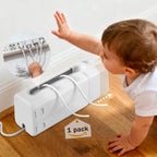 Babylush power strip cover box front view for baby proofing
