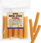 Gootoe Salmon Dental Sticks packaging front view showing the 8 Ounce dog treats.