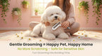 TailGurus fine tooth stainless steel comb removing eye crust from small dog