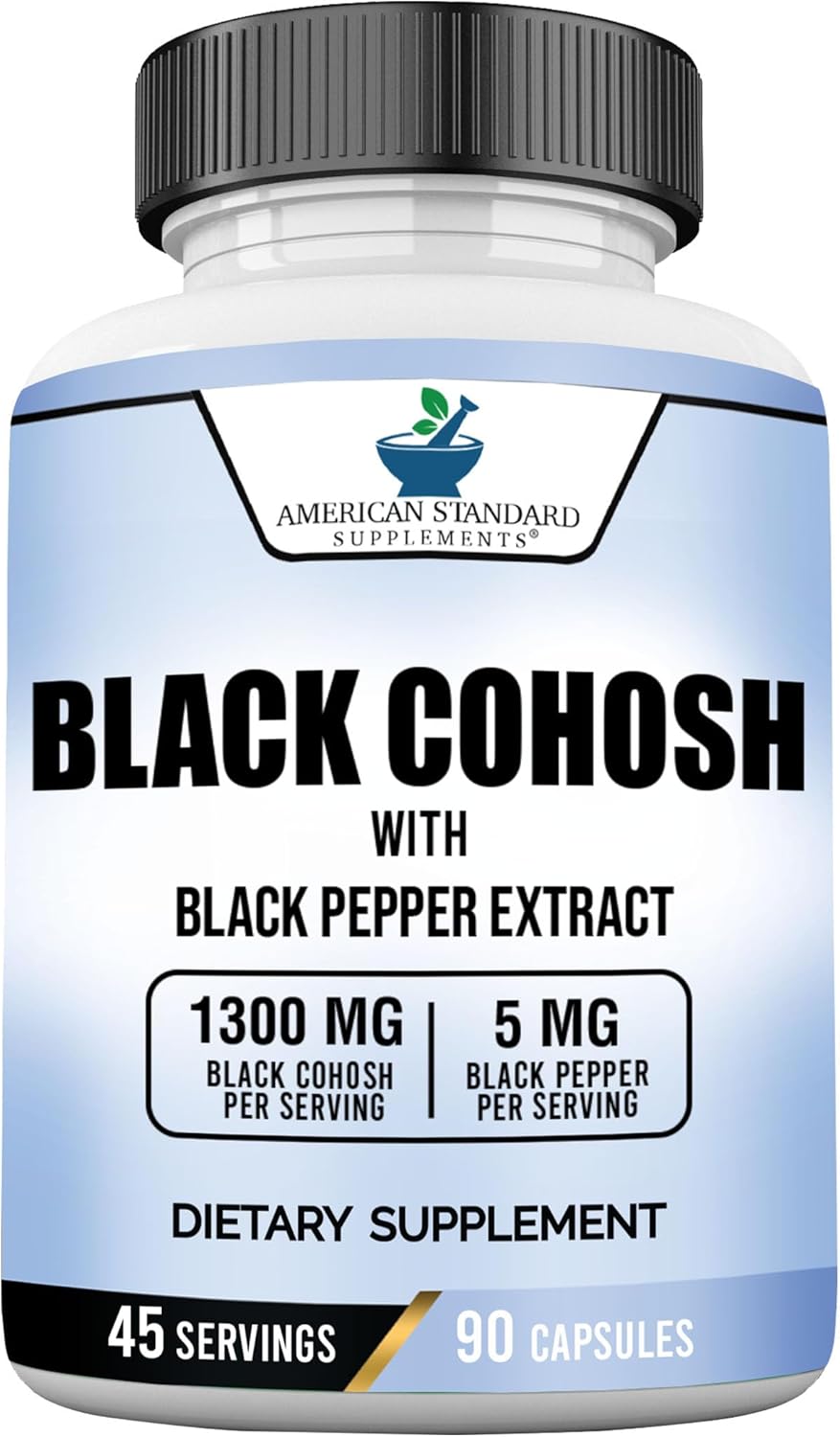 American Standard Supplements Black Cohosh 1300mg bottle front view