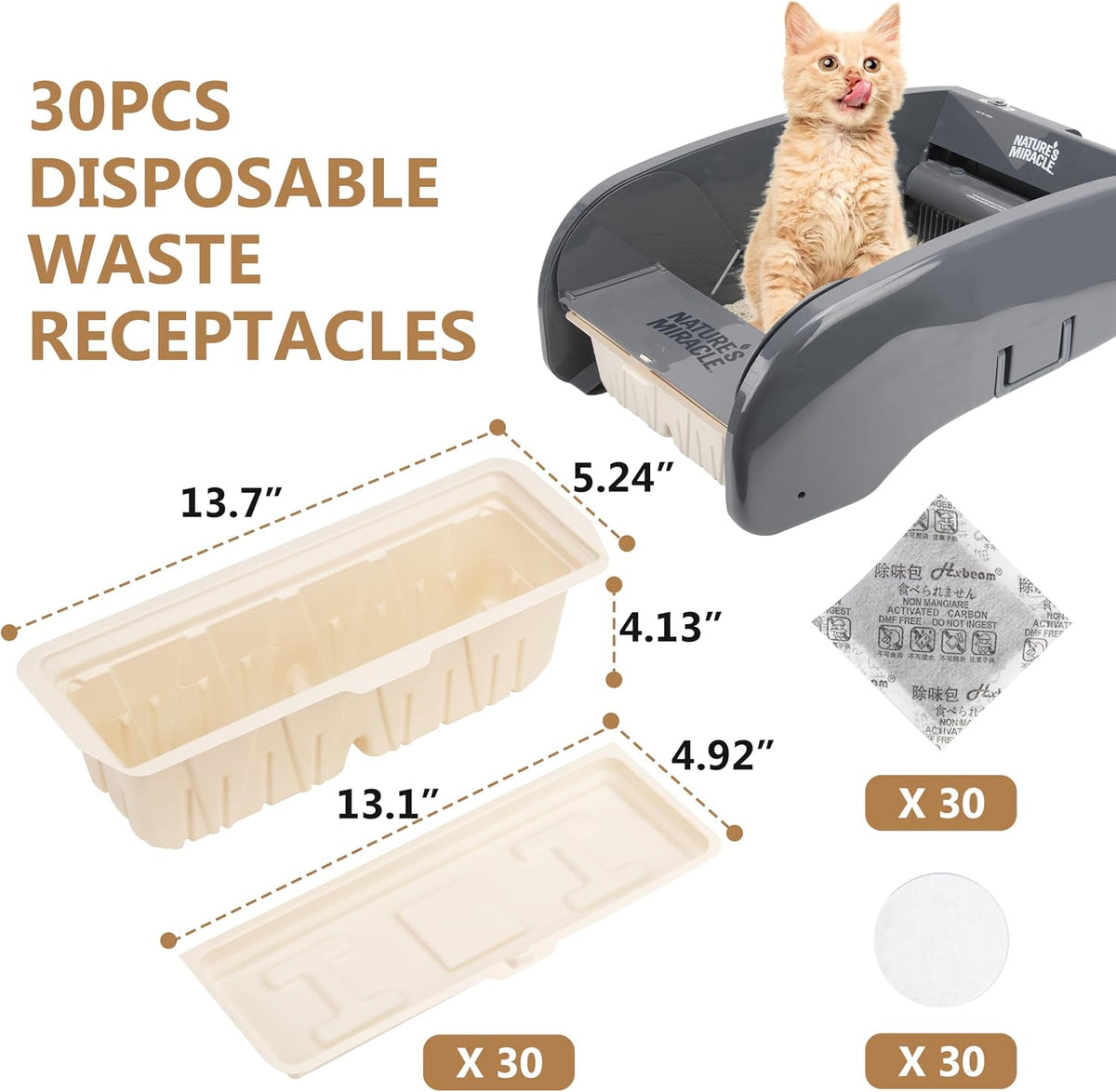 Luvcosy disposable litter box trays stacked