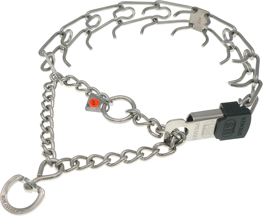 Herm Sprenger Prong Collar with Quick Release ClicLock Buckle for Small Medium Dogs Stainless Steel No Pull Collar | Pinch Collar for Dog Training Made in Germany (16in x 2.25mm) - Image 9