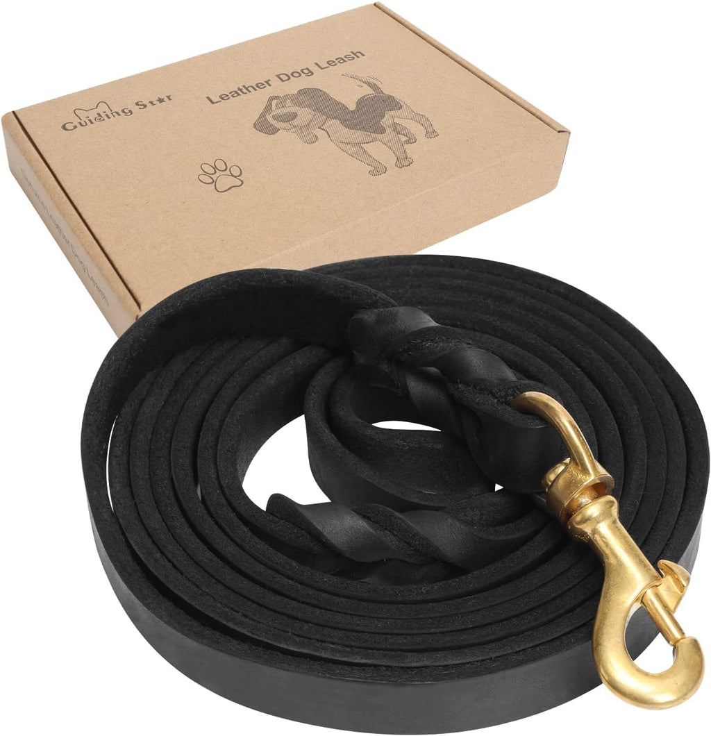 Guiding Star Leather Dog Leash 6ft, Dog Leashes for Large Dogs Heavy Duty, Soft Braided Handmade Leather Training Leash for Large & Medium Dogs (6ftx3/4inch, Black) - Image 13