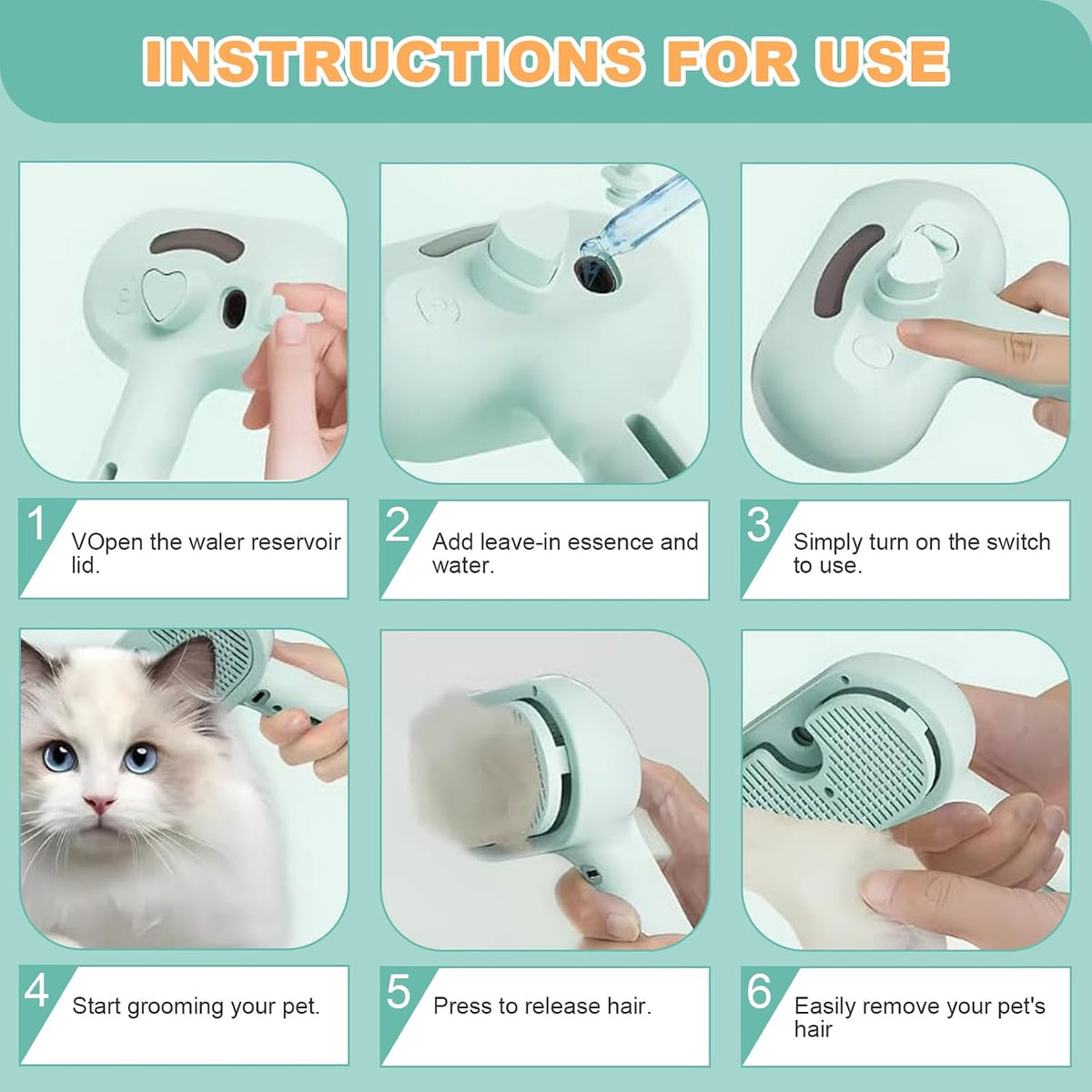Petayouj pet grooming tool with included finger toothbrushes