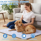 Dog resting on Aupetek self cooling pet pad
