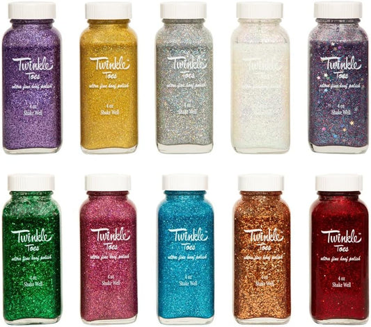 Twinkle Toes pink glitter horse nail polish 4 ounce packaging