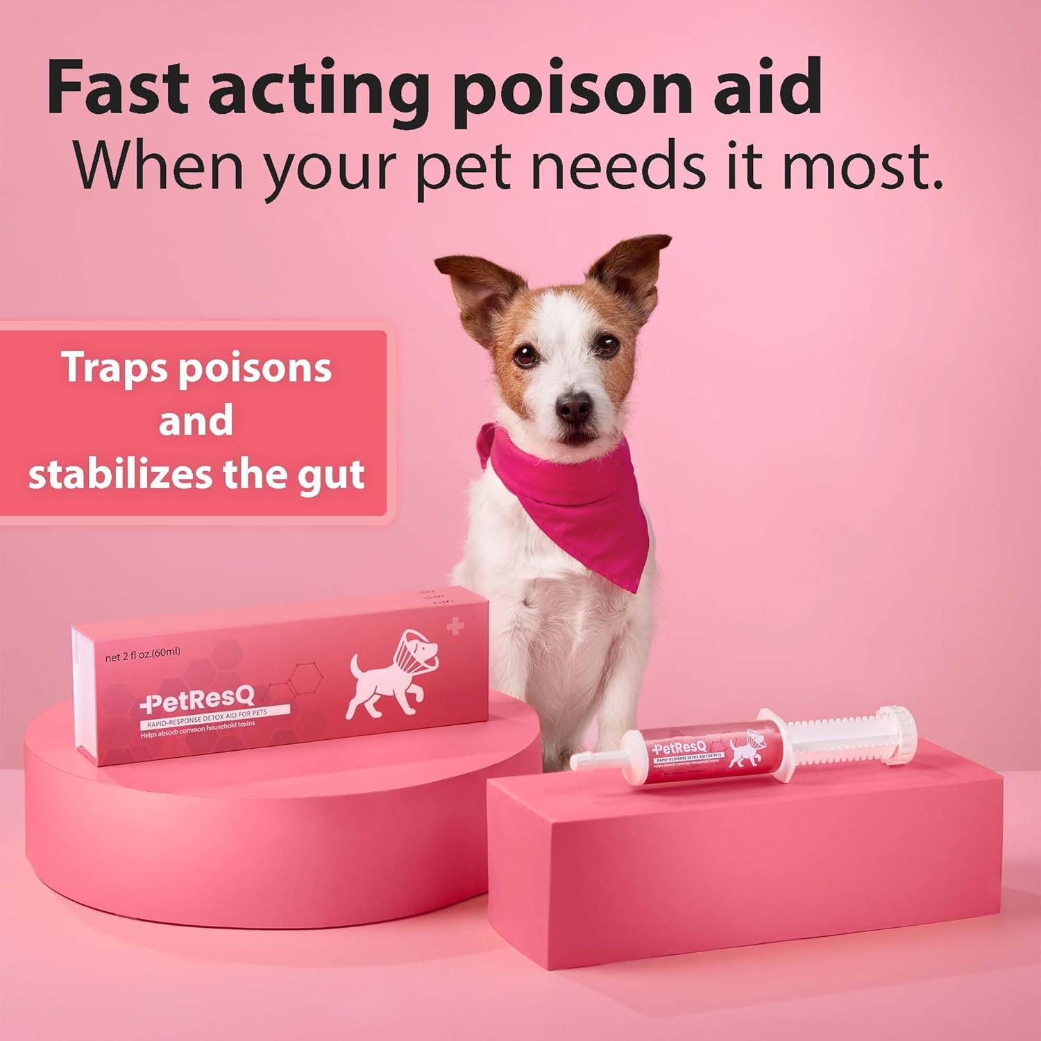 Veterinary grade activated charcoal paste for dog and cat first aid kits