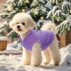 Rbenxia small dog winter jacket durable stretchable fabric close up