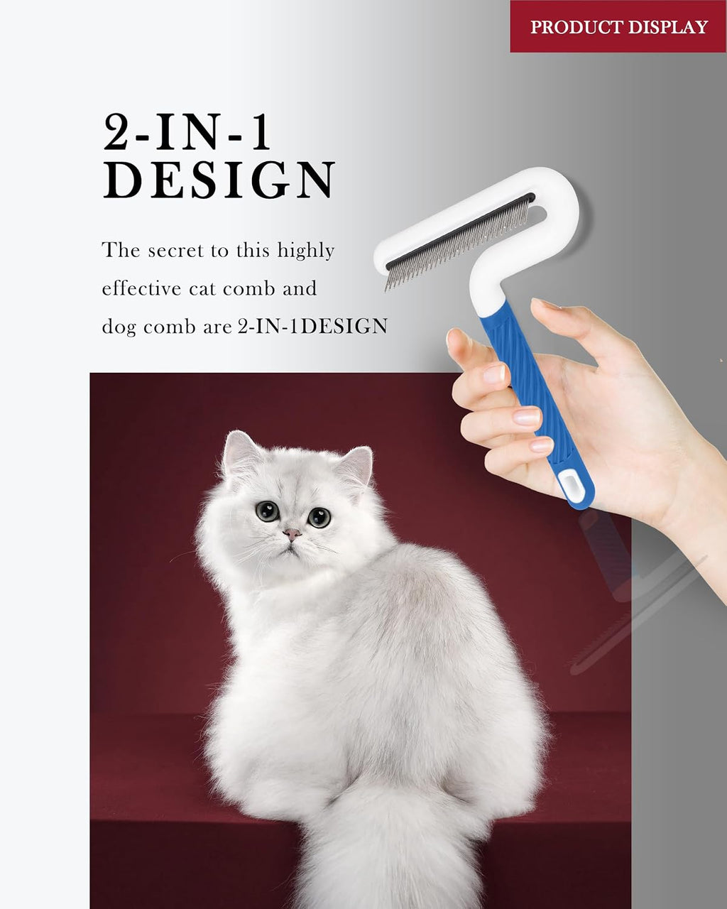 TailGurus pet grooming comb demonstrating tangle removal