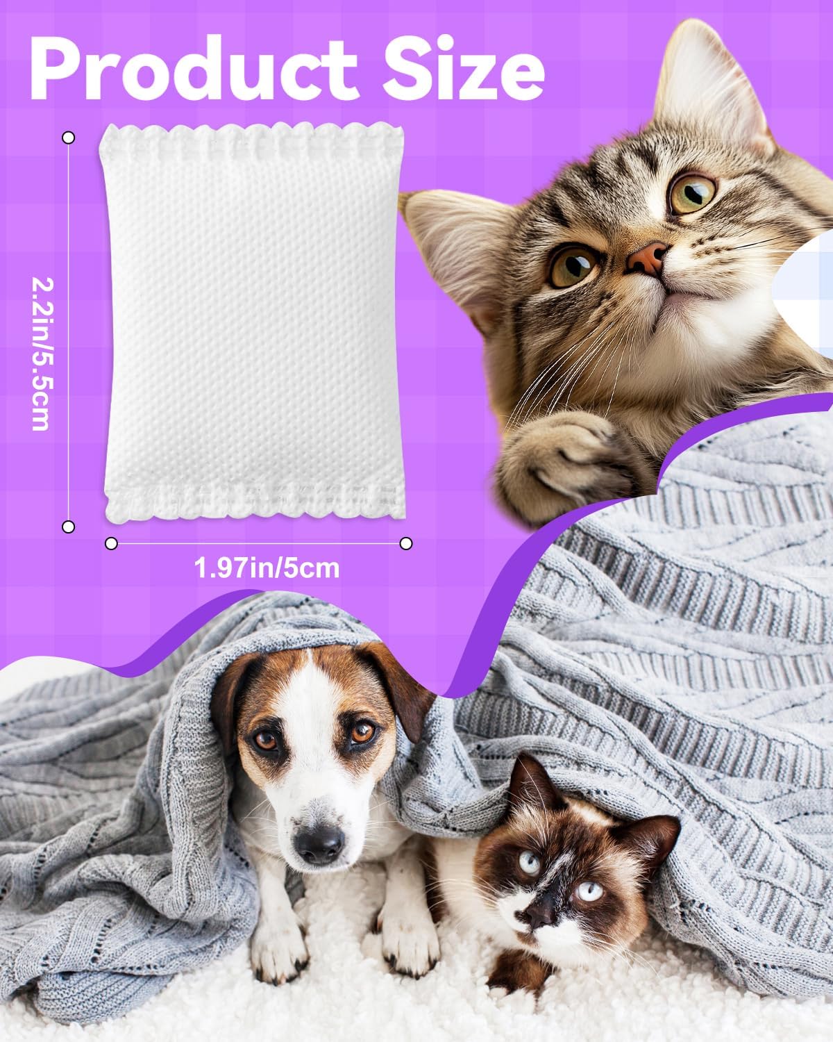 Natural plant based pet odor control pod close up view.