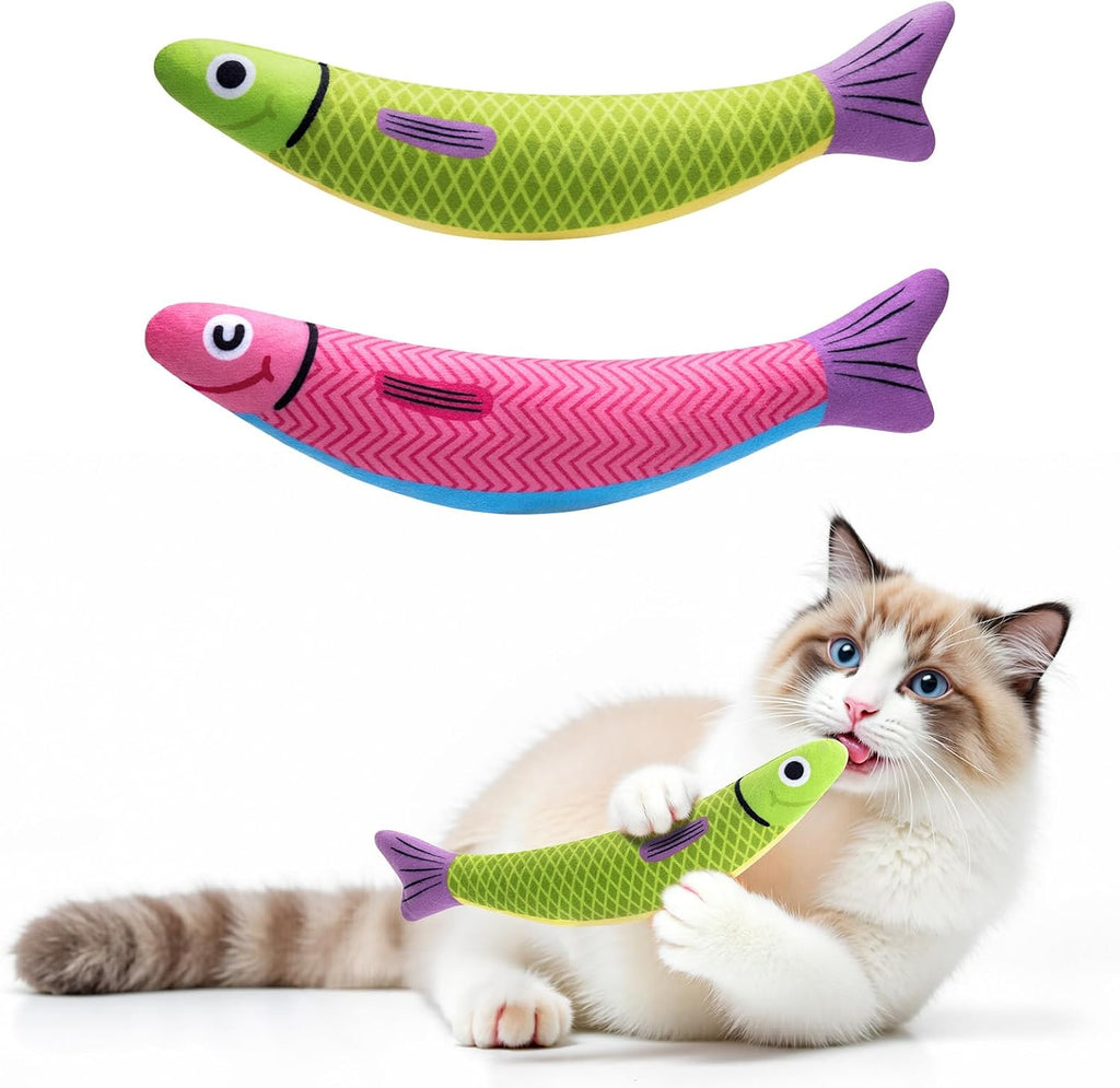 PetBusy Cat Toys with[5000mg A+Natural Catnip &Silvervine] [Baby Grade] Interactive Soft Chew Kicker Cat Toys for Indoor Cats & Kittens, [Crinkle &Bell] Fish Sound Toy, Drives Bored Cat Crazy with Fun - Image 10