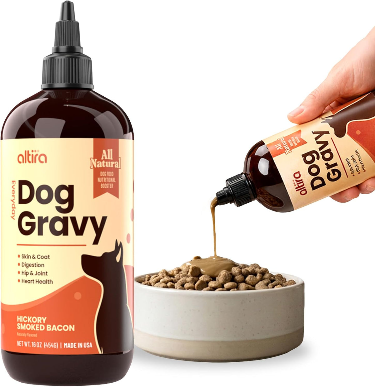 Altira premium hickory bacon dog gravy nutrition facts close up