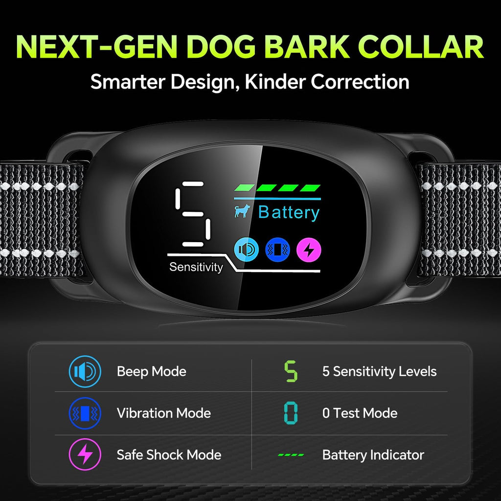 Reedog dog training collar showing LED display