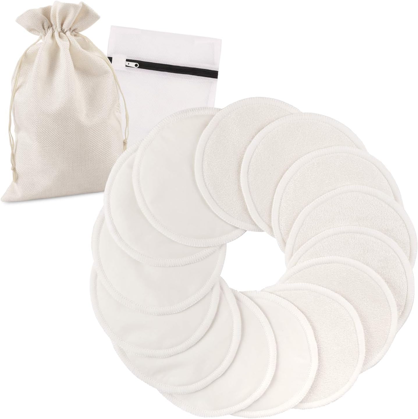 Phogary 14 pieces washable nursing pads front view