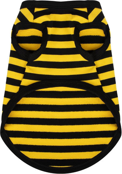 Paiaite 6-Piece Striped Shirt Set: Cotton Sleeveless Puppy Dog Shirts, Breathable Pet Apparel Tank Tops, Colorful Sweatshirts for Small & Medium Dogs - Image 13