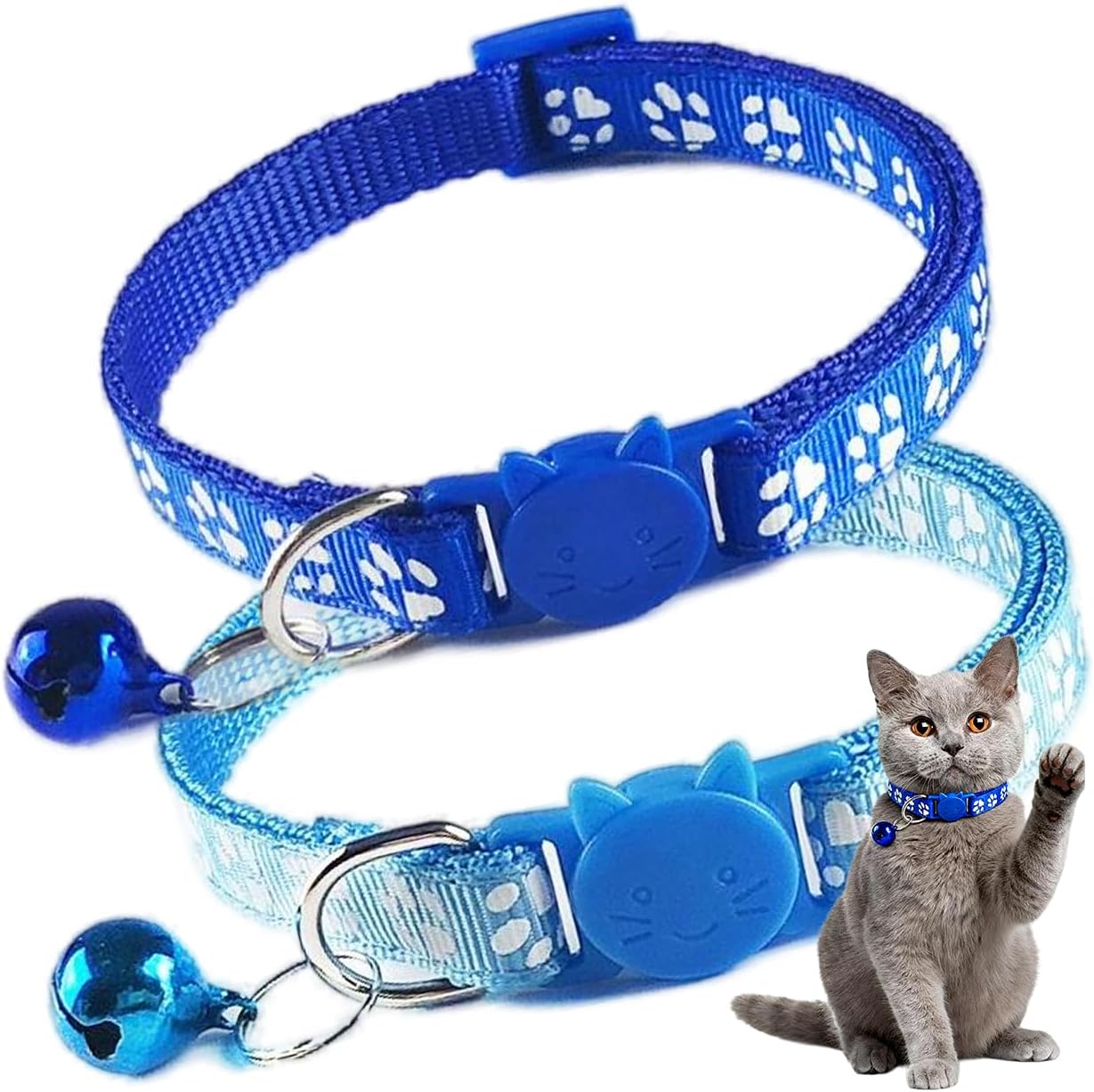 Red Breakaway Cat Collar with Bells, 2 Pack Kitten Collar with Bells, Break Away Cat Collar for Girl Cats Female Kitty - Image 14