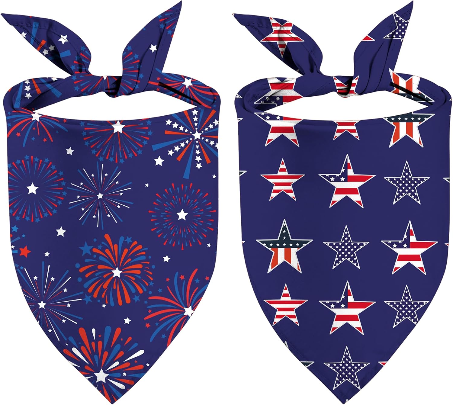Patriotic Dog Bandanas, Double Sided 2 Pack Holiday 4th of July Dog Kerchief Independence Day Dogs Gifts (03) - Image 11