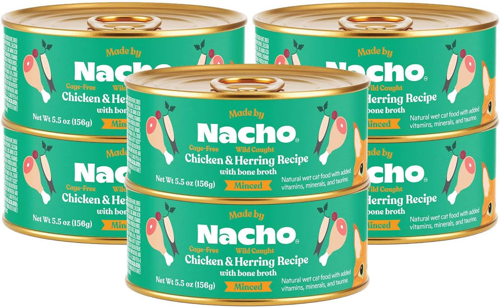 Made by Nacho Sustainably Caught Salmon & Sole Recipe with Bone Broth Minced Wet Cat Food, 3-oz can, Case of 6 - Image 9