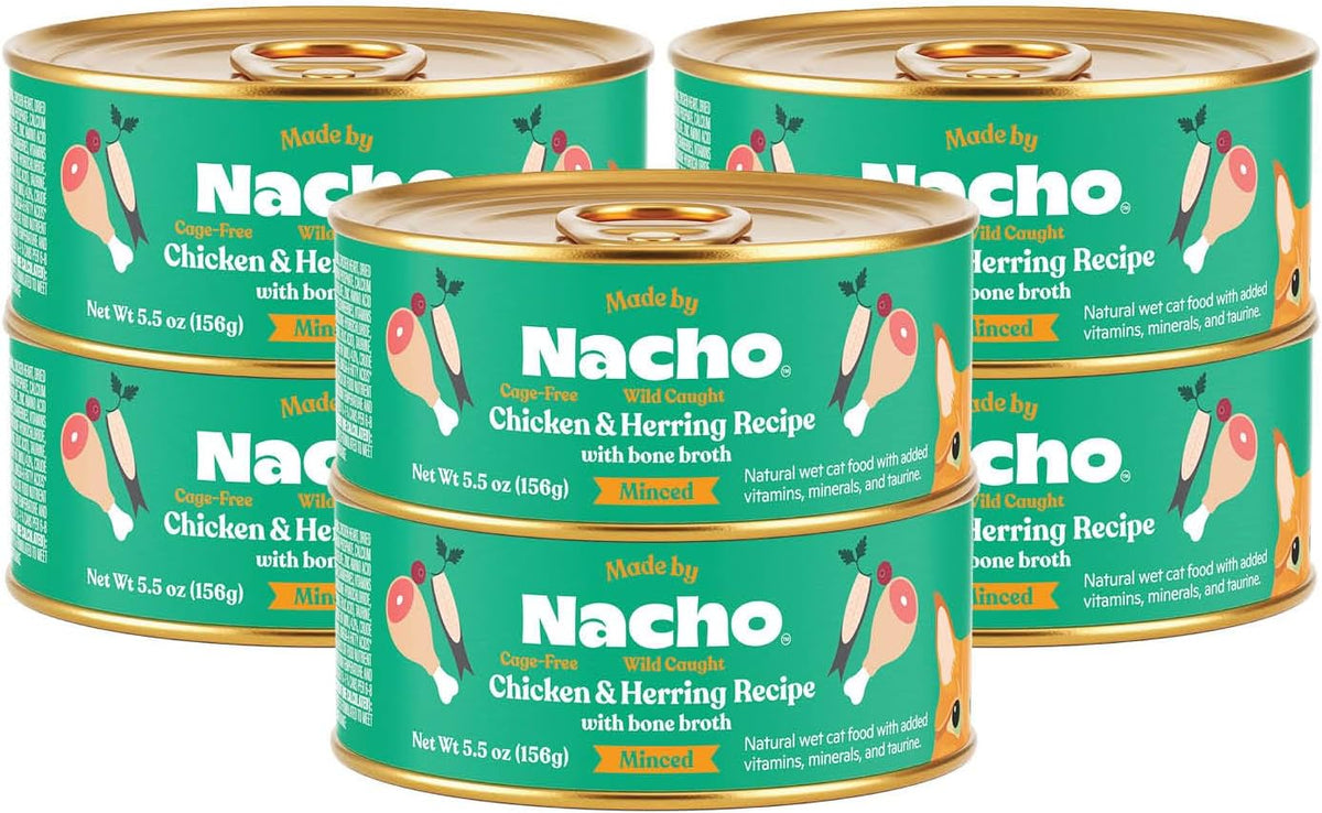 Made by Nacho Sustainably Caught Salmon & Sole Recipe with Bone Broth Minced Wet Cat Food, 3-oz can, Case of 6 - Image 9