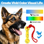 Mity Rain indestructible dog bumper toy showing durable expanded thermoplastic polyurethane material construction