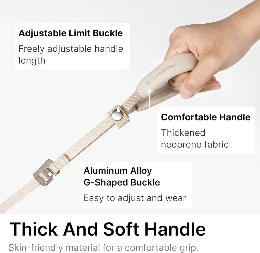 Soft nylon material detail of BuddyArmor cat leash