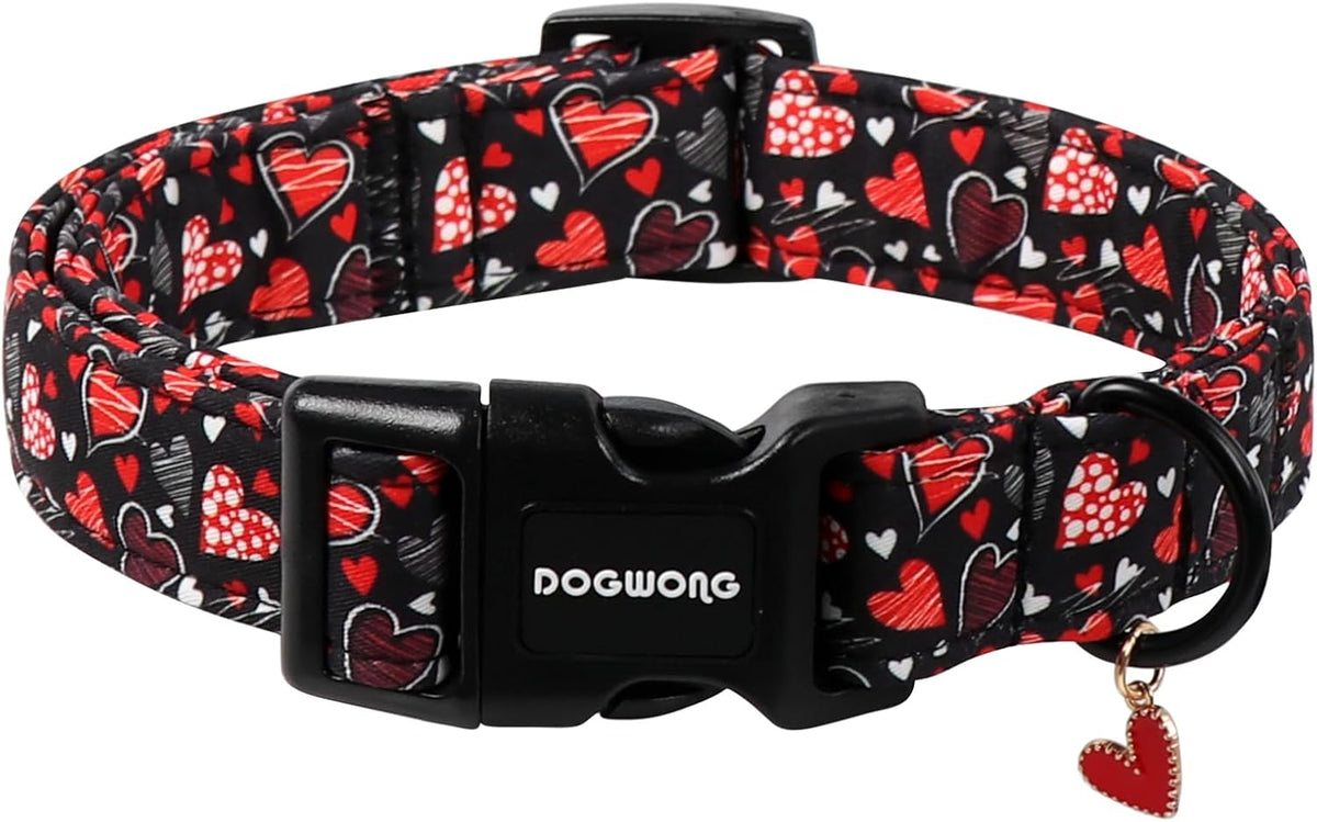 DOGWONG Cotton Hemp Pink Dog Collar Adjustable Soft Natural Fabric Pet Collar Cute Wedding Puppy Necklace for Small Medium Large Dogs - Image 13